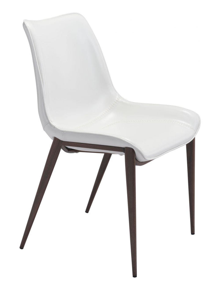 SwayLiving Magnus Dining Chair (Set of 2) White & Walnut DINING CHAIRS