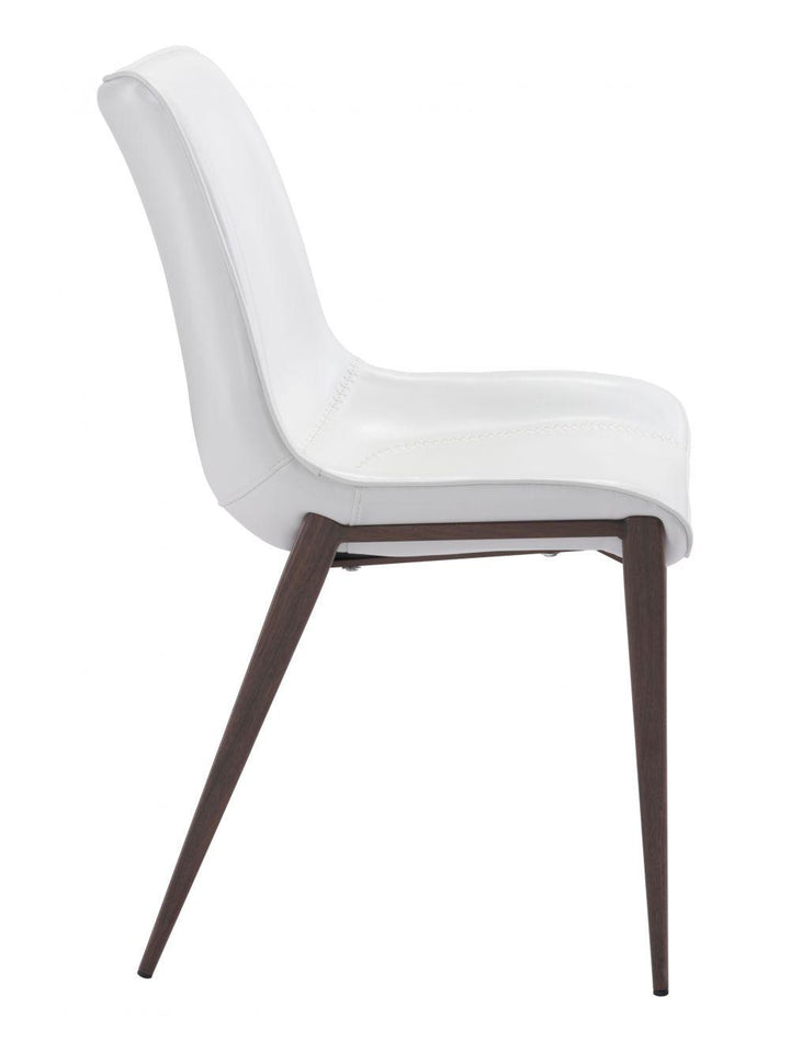 SwayLiving Magnus Dining Chair (Set of 2) White & Walnut DINING CHAIRS