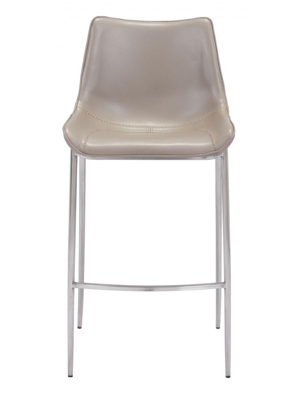 SwayLiving Magnus Bar Chair (Set of 2) Gray & Silver BAR STOOLS + COUNTER STOOLS