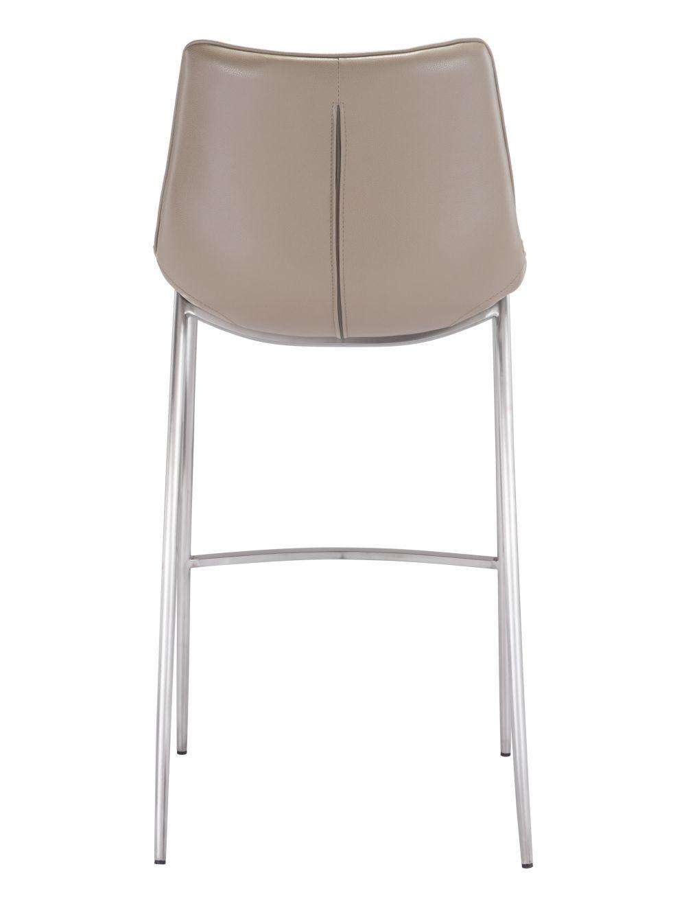 SwayLiving Magnus Bar Chair (Set of 2) Gray & Silver BAR STOOLS + COUNTER STOOLS