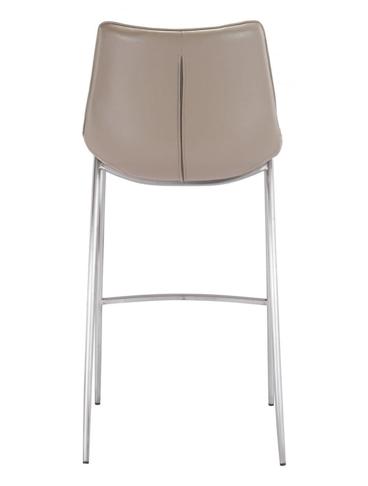 SwayLiving Magnus Bar Chair (Set of 2) Gray & Silver BAR STOOLS + COUNTER STOOLS