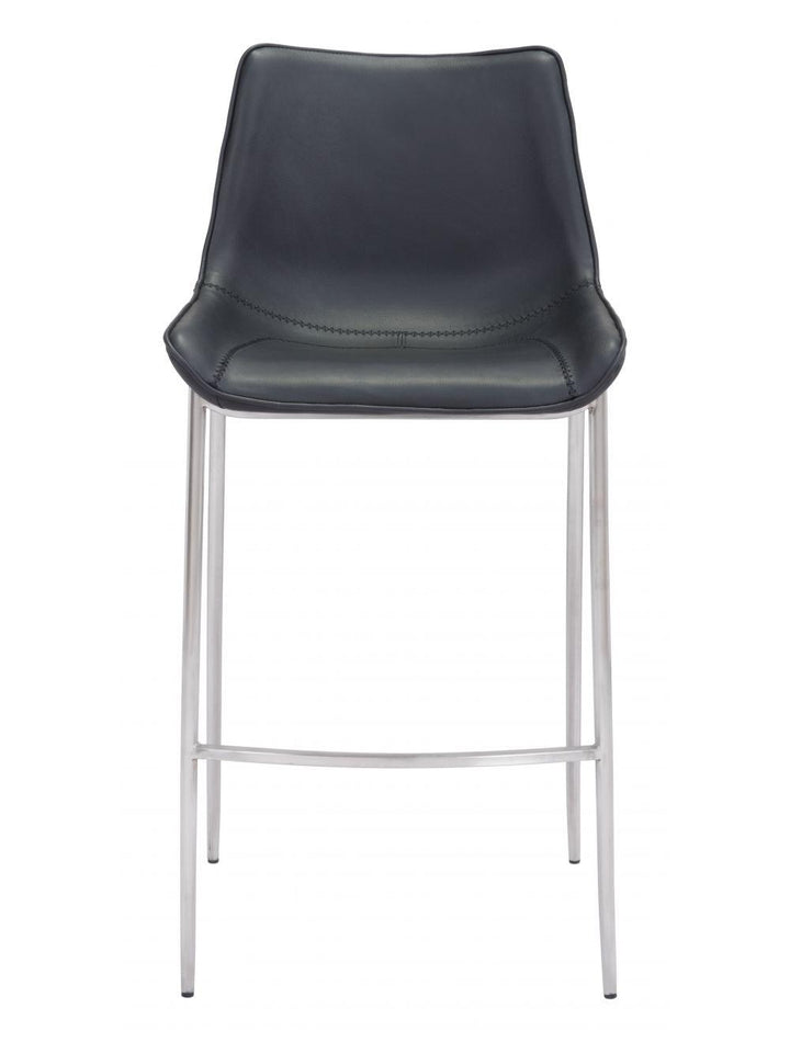 SwayLiving Magnus Bar Chair (Set of 2) Black & Silver BAR STOOLS + COUNTER STOOLS