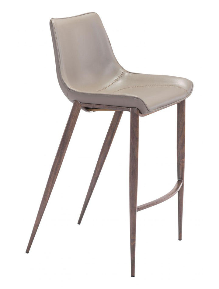 SwayLiving Magnus Bar Chair (Set of 2) Gray & Walnut BAR STOOLS + COUNTER STOOLS