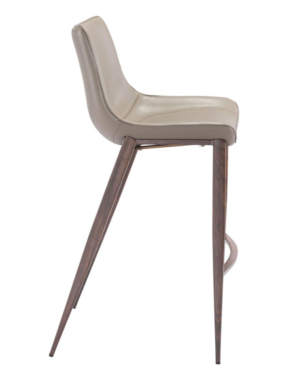 SwayLiving Magnus Bar Chair (Set of 2) Gray & Walnut BAR STOOLS + COUNTER STOOLS