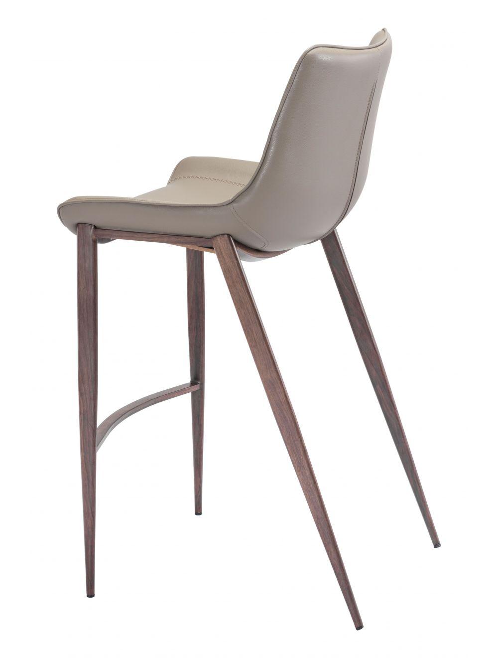 SwayLiving Magnus Bar Chair (Set of 2) Gray & Walnut BAR STOOLS + COUNTER STOOLS