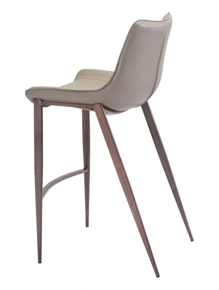 SwayLiving Magnus Bar Chair (Set of 2) Gray & Walnut BAR STOOLS + COUNTER STOOLS