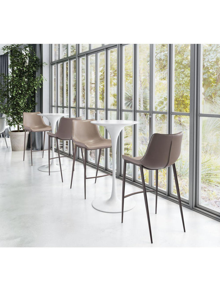 SwayLiving Magnus Bar Chair (Set of 2) Gray & Walnut BAR STOOLS + COUNTER STOOLS