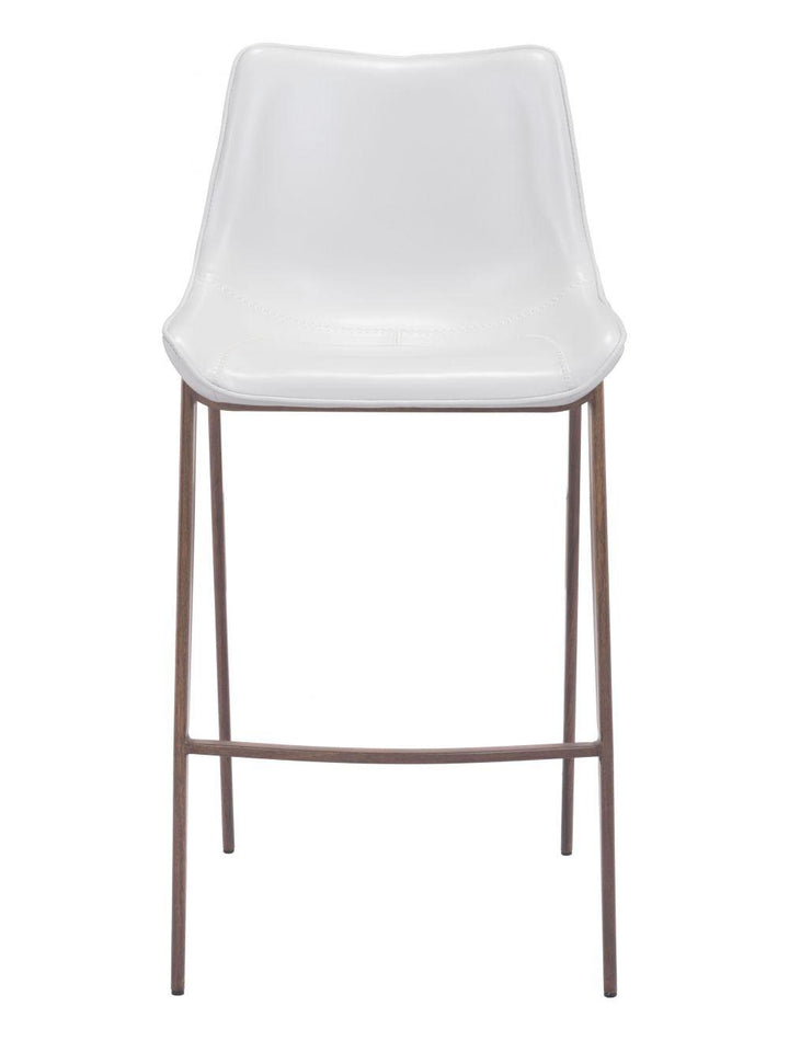 SwayLiving Magnus Bar Chair (Set of 2) White & Walnut BAR STOOLS + COUNTER STOOLS