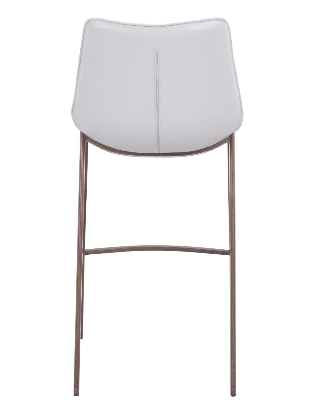 SwayLiving Magnus Bar Chair (Set of 2) White & Walnut BAR STOOLS + COUNTER STOOLS