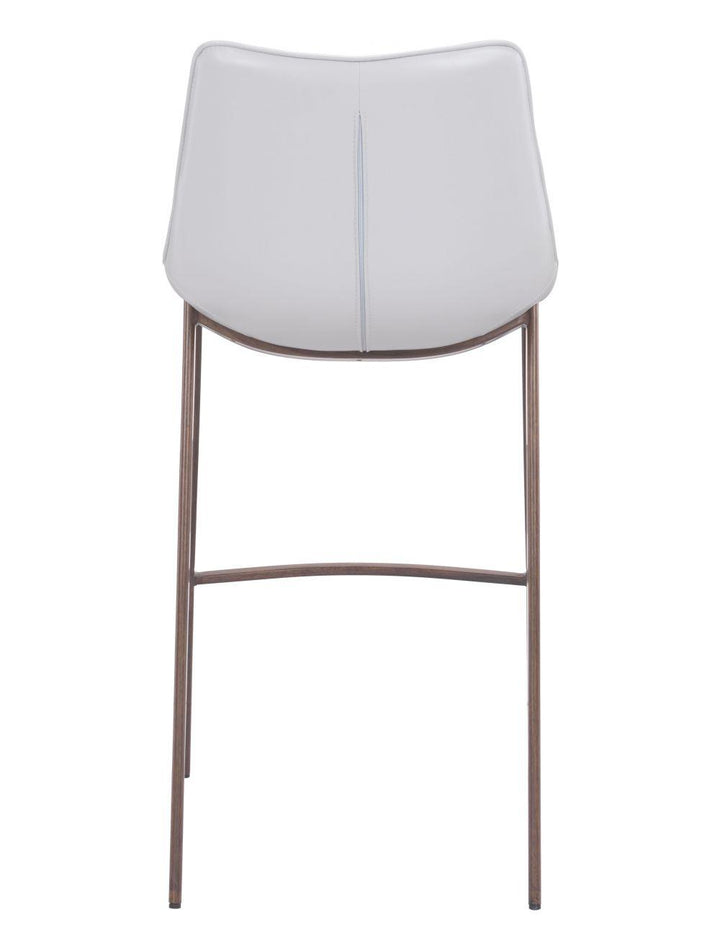 SwayLiving Magnus Bar Chair (Set of 2) White & Walnut BAR STOOLS + COUNTER STOOLS