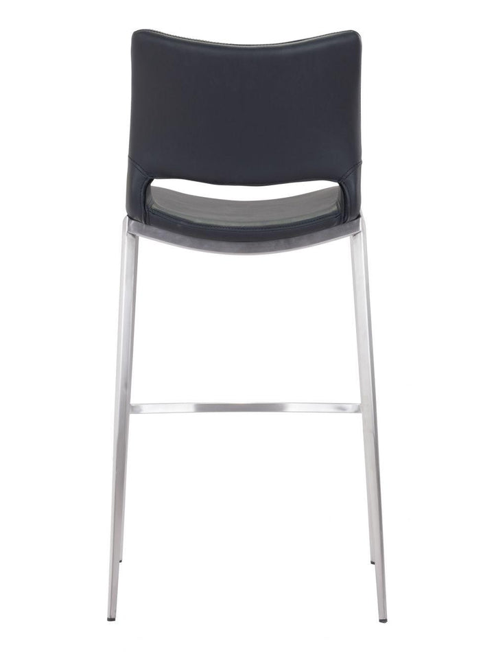 SwayLiving Ace Bar Chair (Set of 2) Black & Silver BAR STOOLS + COUNTER STOOLS