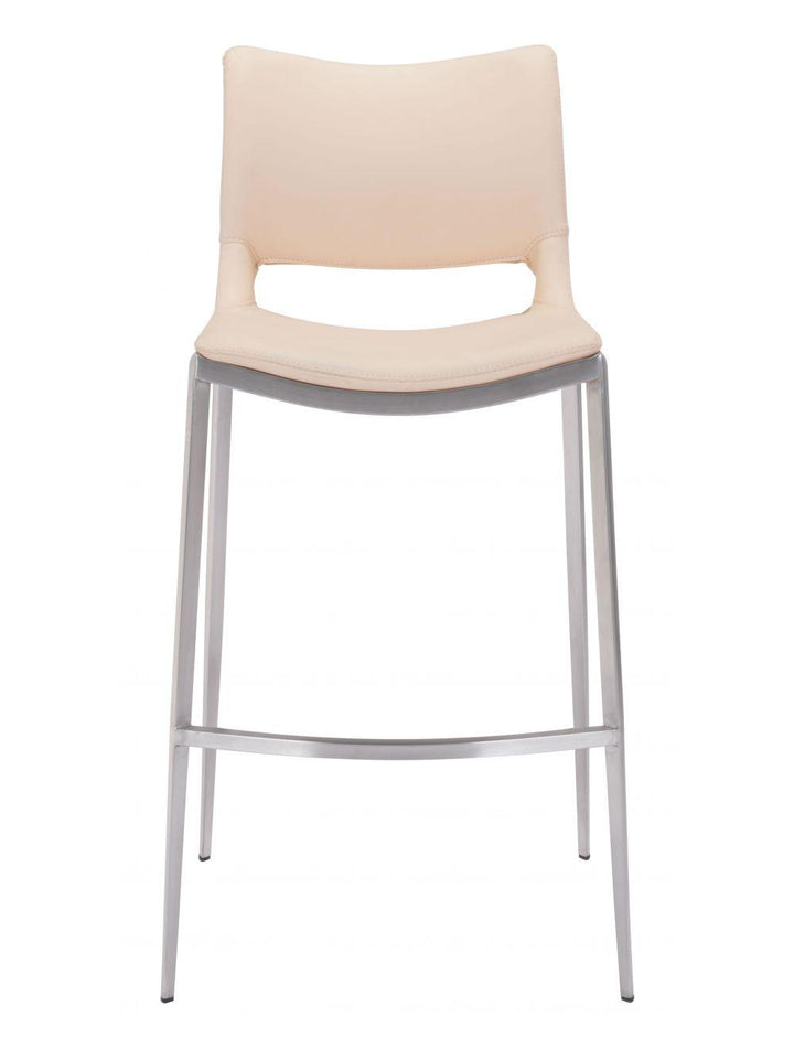SwayLiving Ace Bar Chair (Set of 2) Light Pink & Silver BAR STOOLS + COUNTER STOOLS