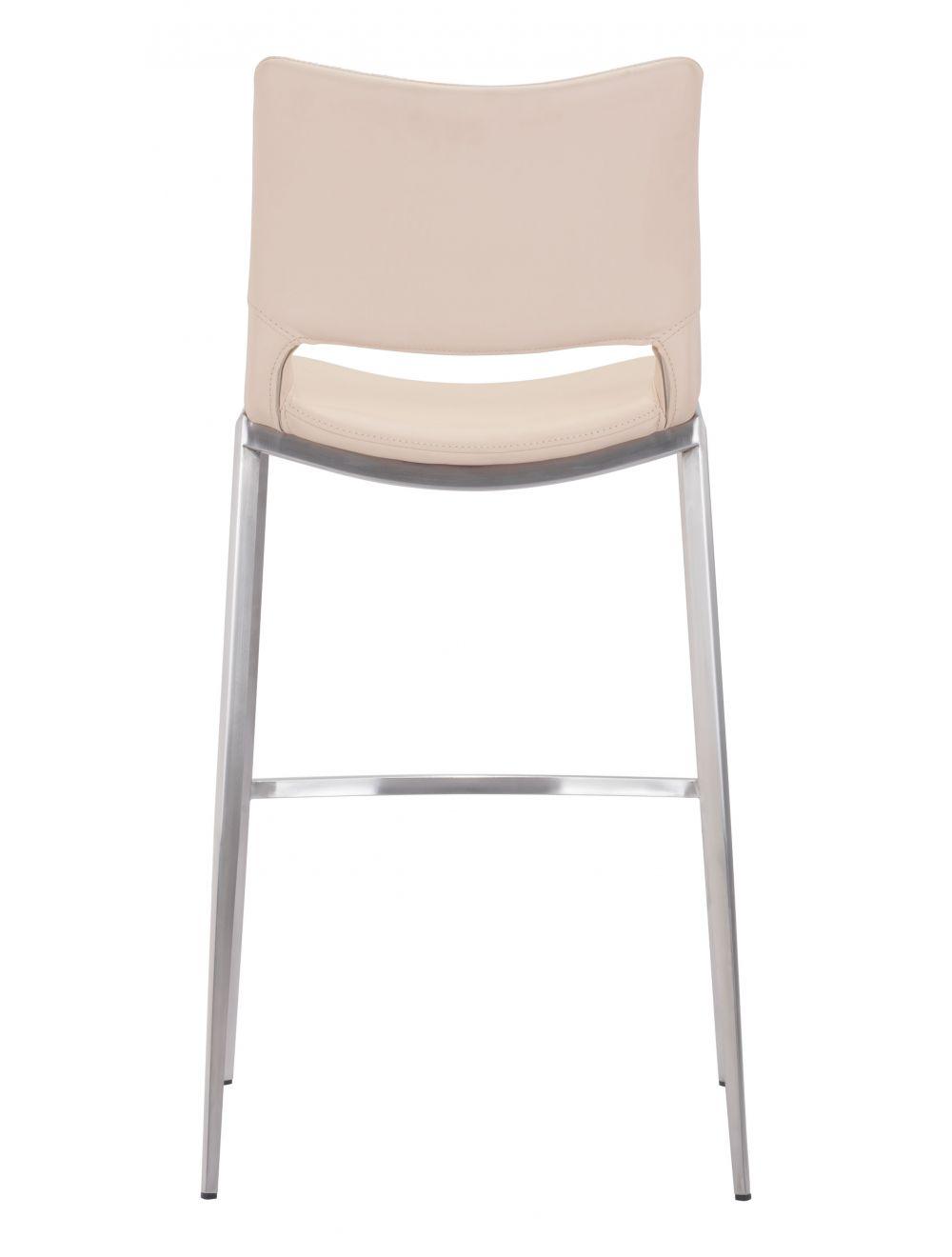 SwayLiving Ace Bar Chair (Set of 2) Light Pink & Silver BAR STOOLS + COUNTER STOOLS