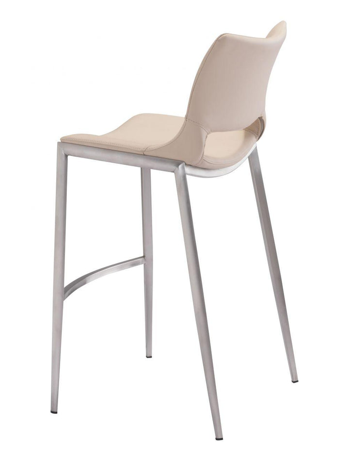 SwayLiving Ace Bar Chair (Set of 2) Light Pink & Silver BAR STOOLS + COUNTER STOOLS