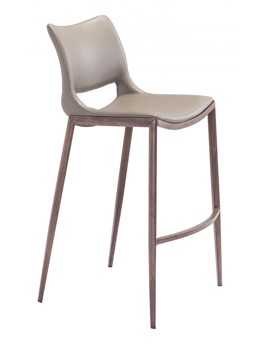 SwayLiving Ace Bar Chair (Set of 2) Gray & Walnut BAR STOOLS + COUNTER STOOLS