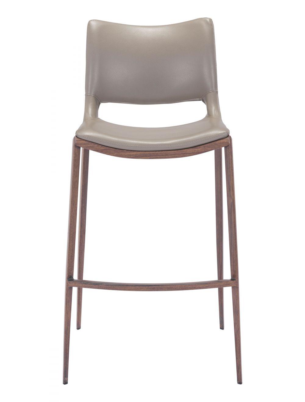 SwayLiving Ace Bar Chair (Set of 2) Gray & Walnut BAR STOOLS + COUNTER STOOLS