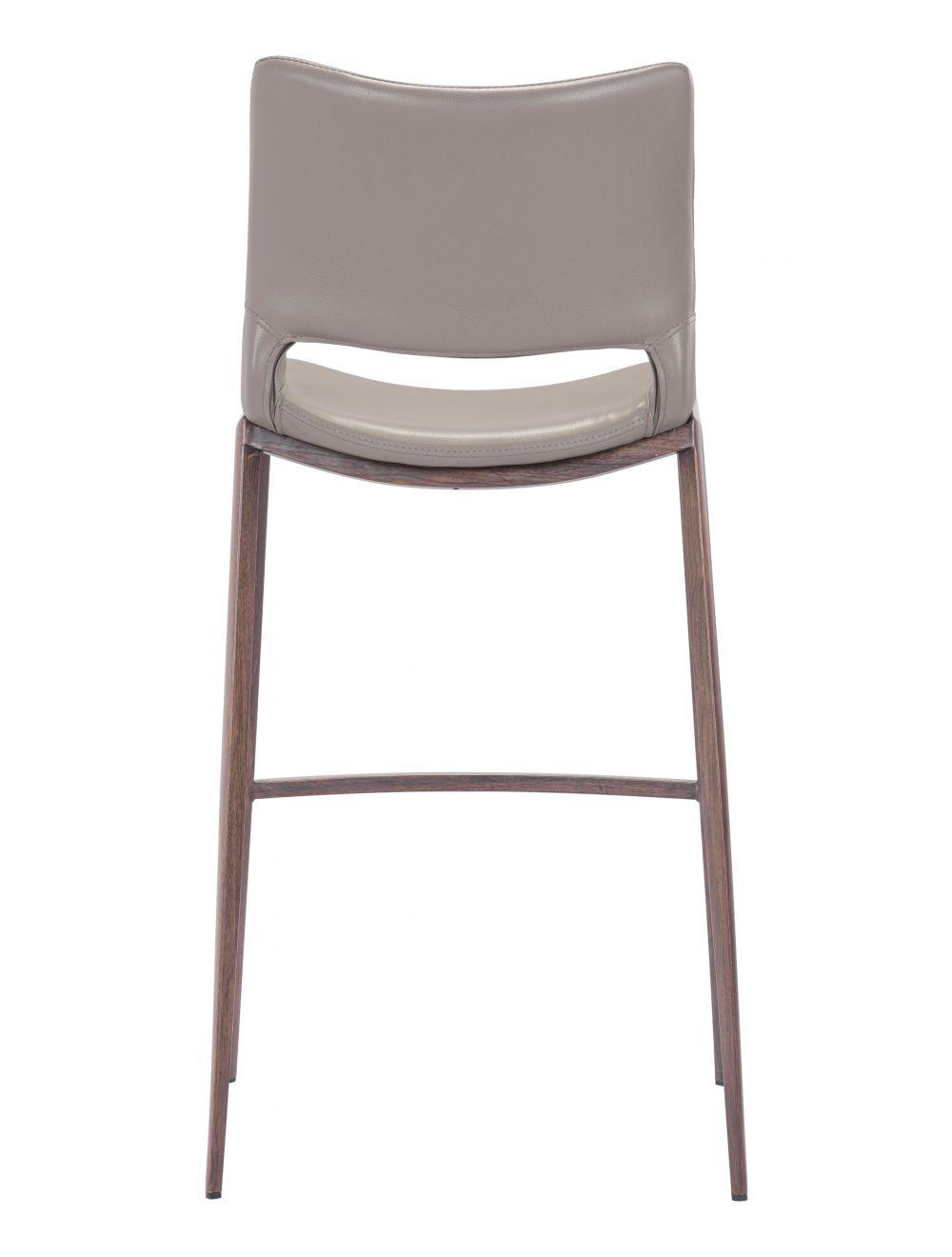 SwayLiving Ace Bar Chair (Set of 2) Gray & Walnut BAR STOOLS + COUNTER STOOLS