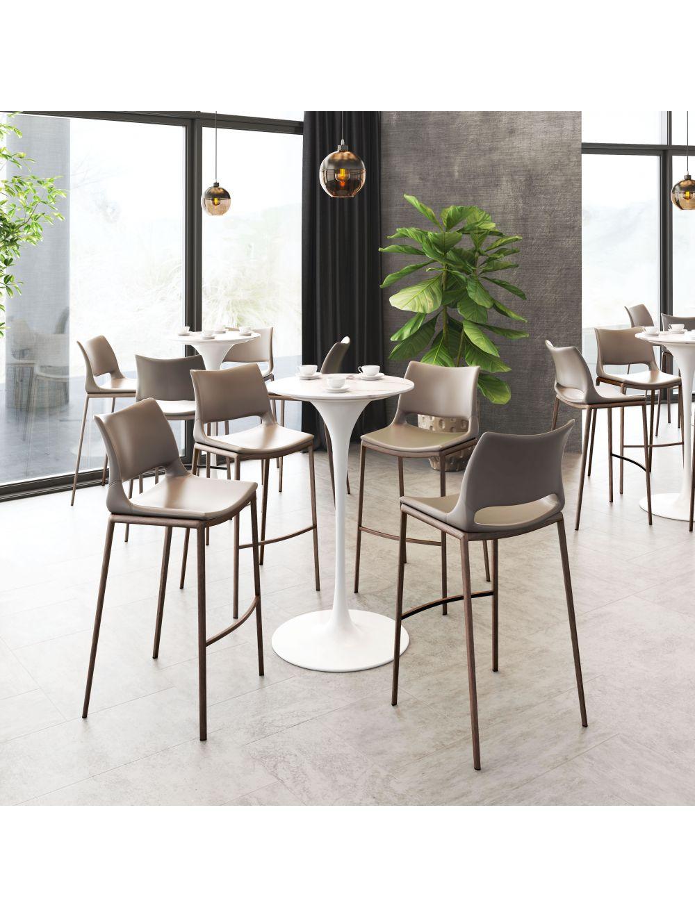 SwayLiving Ace Bar Chair (Set of 2) Gray & Walnut BAR STOOLS + COUNTER STOOLS