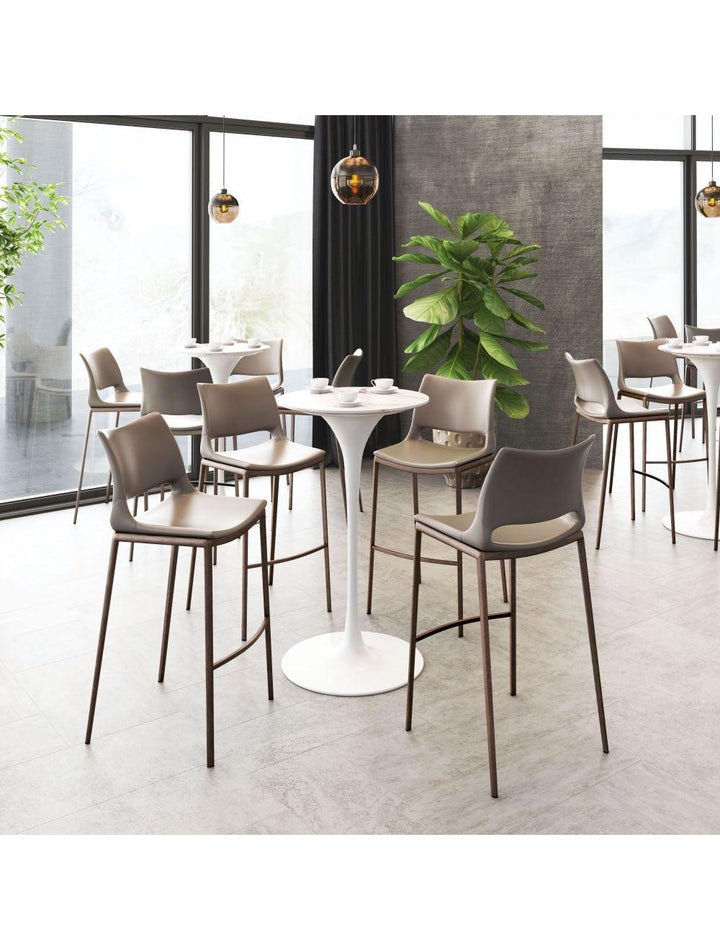 SwayLiving Ace Bar Chair (Set of 2) Gray & Walnut BAR STOOLS + COUNTER STOOLS