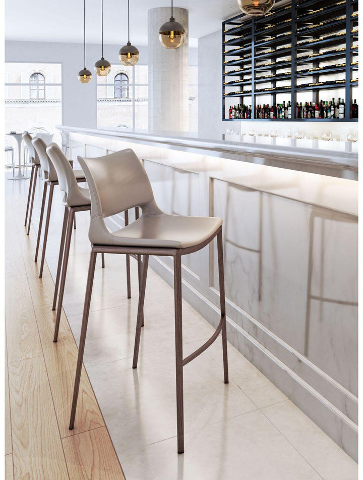 SwayLiving Ace Bar Chair (Set of 2) Gray & Walnut BAR STOOLS + COUNTER STOOLS
