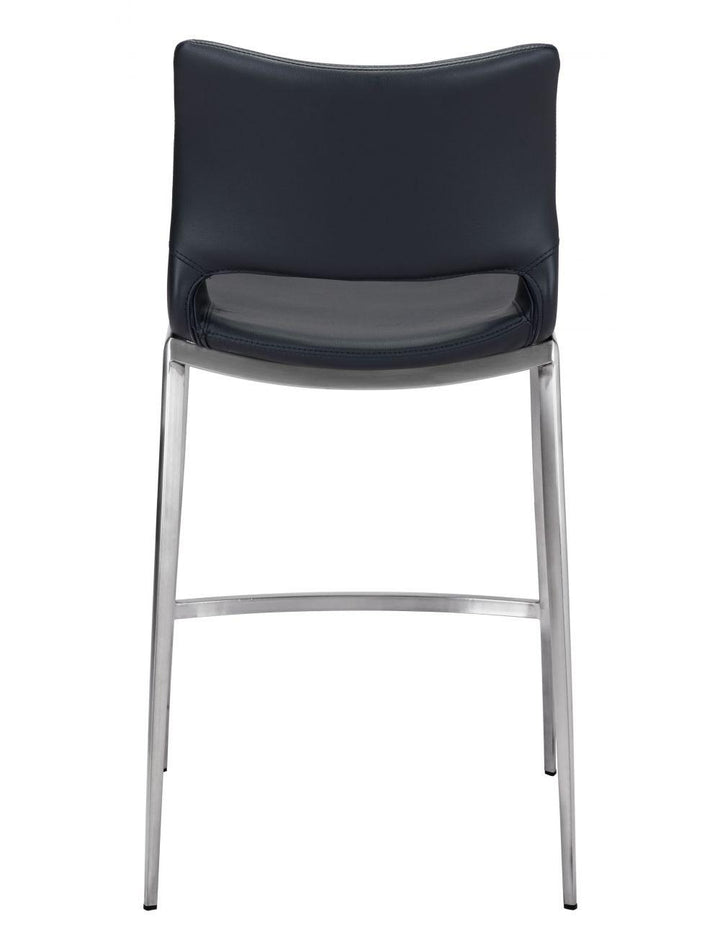 SwayLiving Ace Counter Chair (Set of 2) Black & Silver BAR STOOLS + COUNTER STOOLS