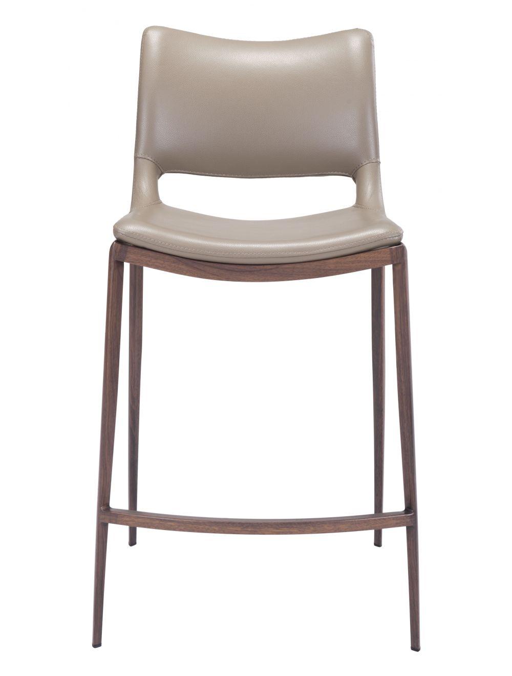SwayLiving Ace Counter Chair (Set of 2) Gray & Walnut BAR STOOLS + COUNTER STOOLS