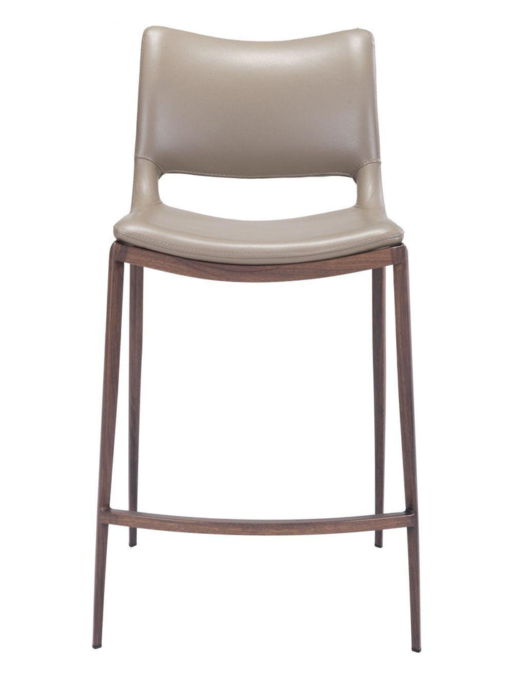 SwayLiving Ace Counter Chair (Set of 2) Gray & Walnut BAR STOOLS + COUNTER STOOLS