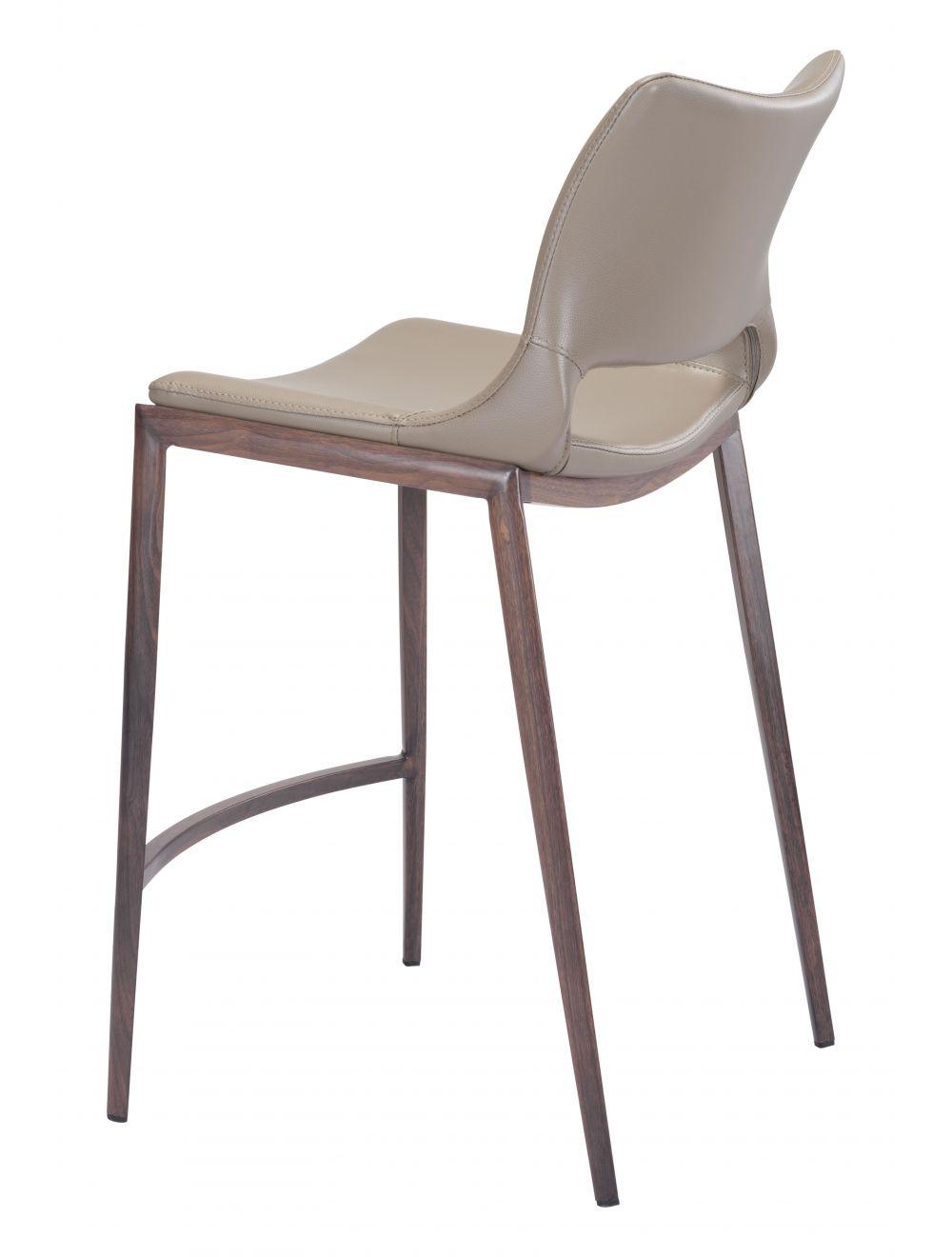 SwayLiving Ace Counter Chair (Set of 2) Gray & Walnut BAR STOOLS + COUNTER STOOLS