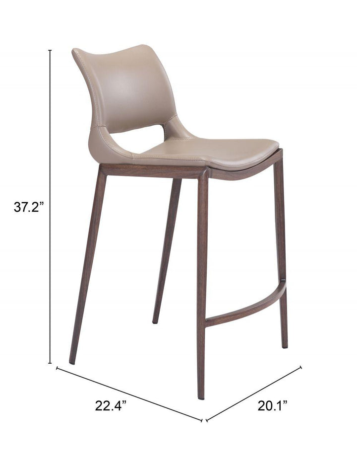 SwayLiving Ace Counter Chair (Set of 2) Gray & Walnut BAR STOOLS + COUNTER STOOLS