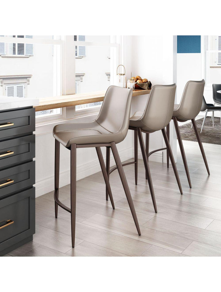 SwayLiving Magnus Counter Chair (Set of 2) Gray & Walnut BAR STOOLS + COUNTER STOOLS