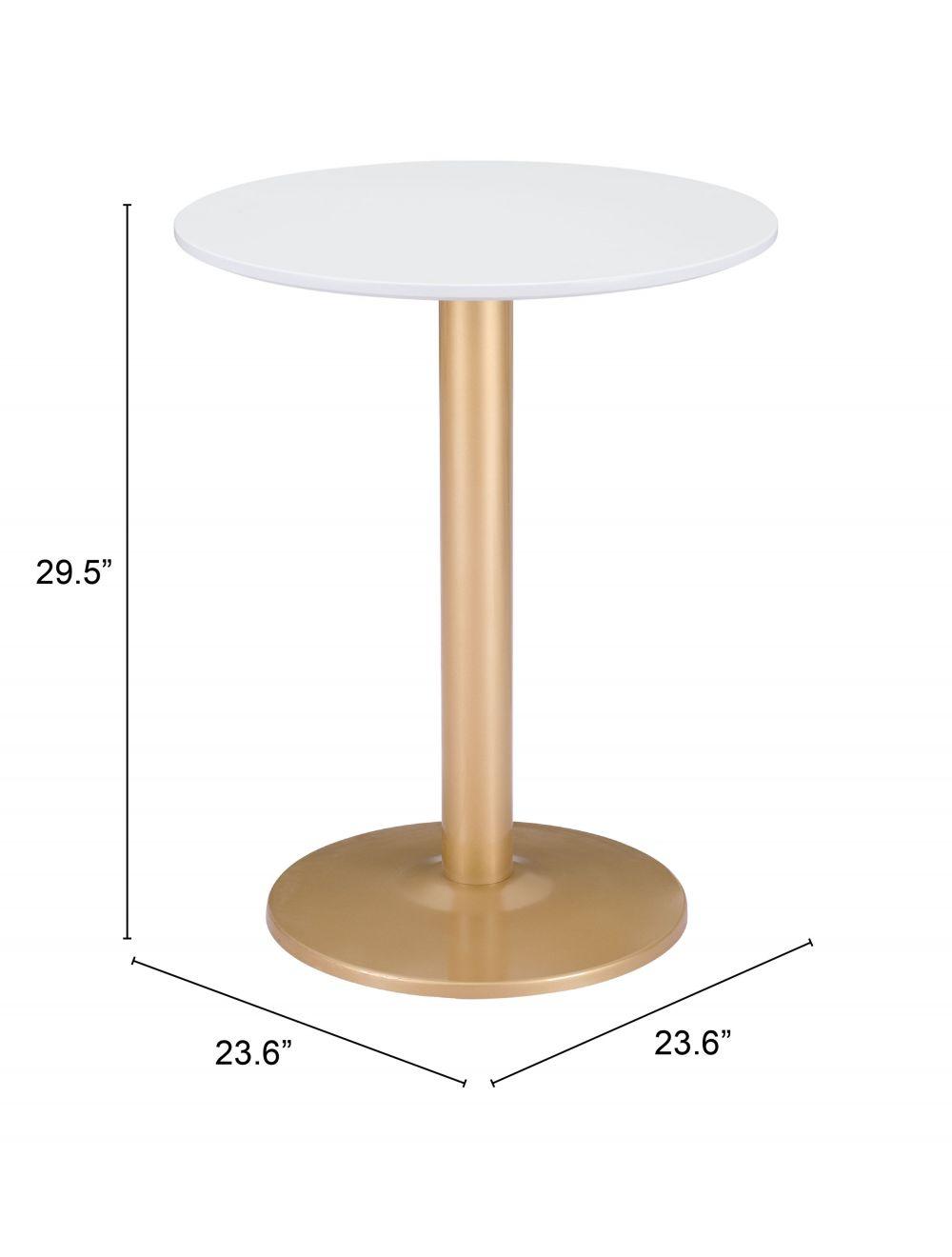 SwayLiving Alto Bistro Table White & Gold DINING TABLES