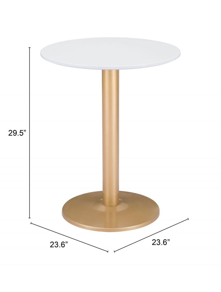 SwayLiving Alto Bistro Table White & Gold DINING TABLES