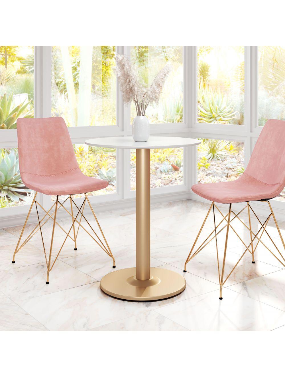 SwayLiving Alto Bistro Table White & Gold DINING TABLES
