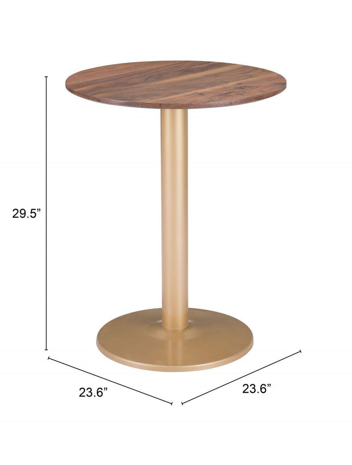 SwayLiving Alto Bistro Table Brown & Gold DINING TABLES