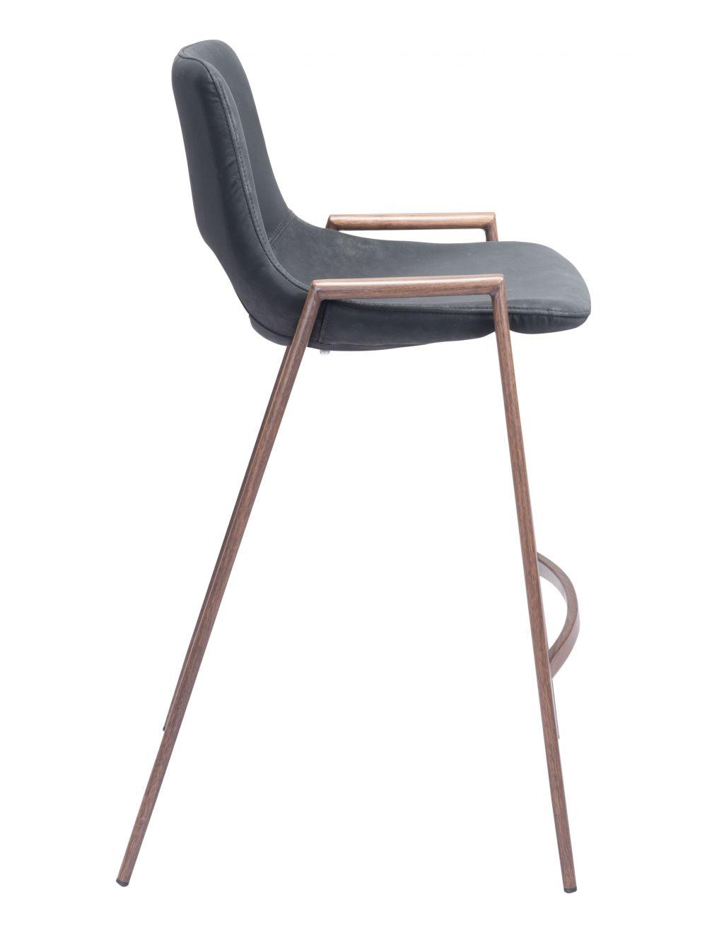 SwayLiving Desi Counter Chair (Set of 2) Black & Walnut BAR STOOLS + COUNTER STOOLS