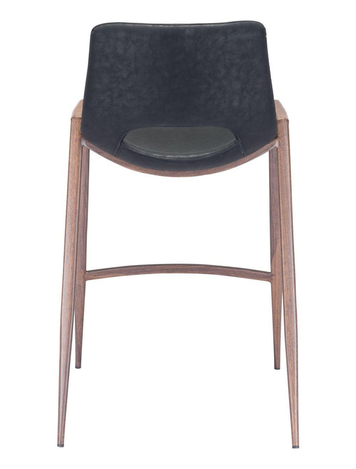 SwayLiving Desi Counter Chair (Set of 2) Black & Walnut BAR STOOLS + COUNTER STOOLS