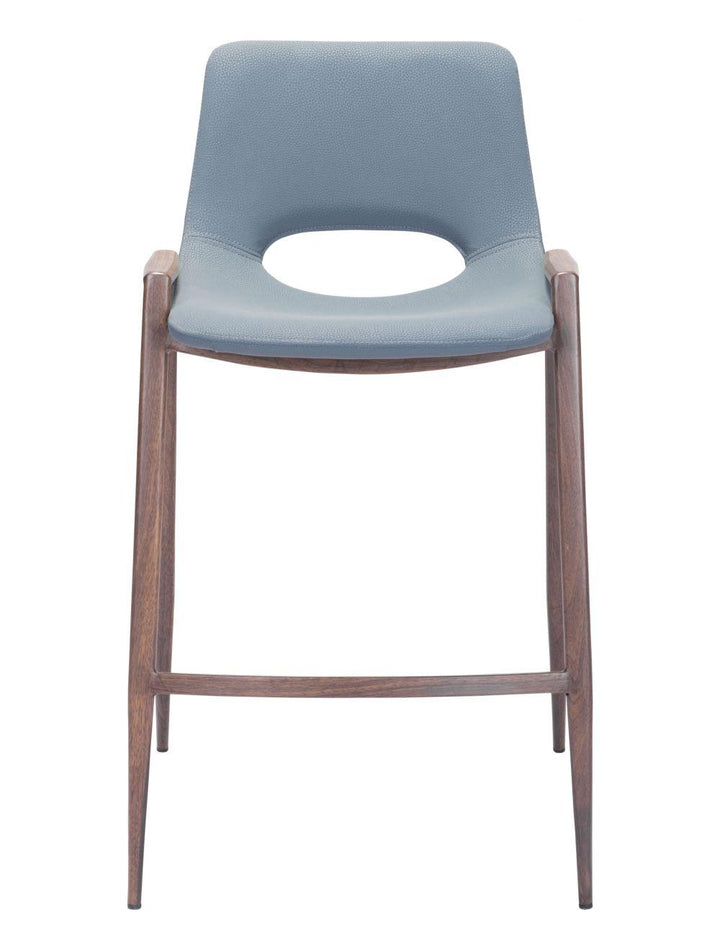 SwayLiving Desi Counter Chair (Set of 2) Gray & Walnut BAR STOOLS + COUNTER STOOLS