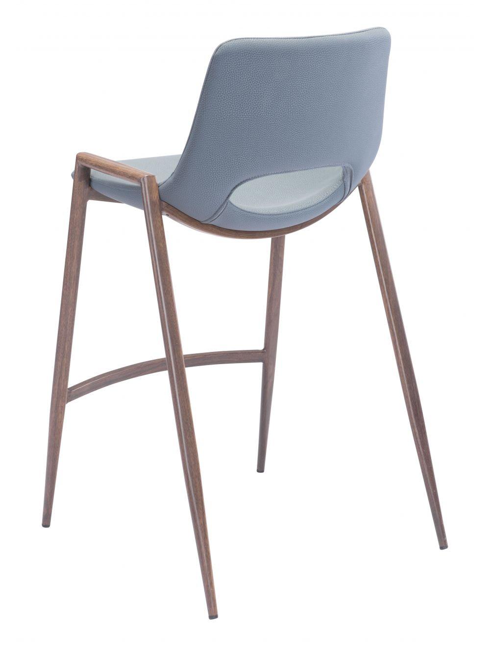 SwayLiving Desi Counter Chair (Set of 2) Gray & Walnut BAR STOOLS + COUNTER STOOLS