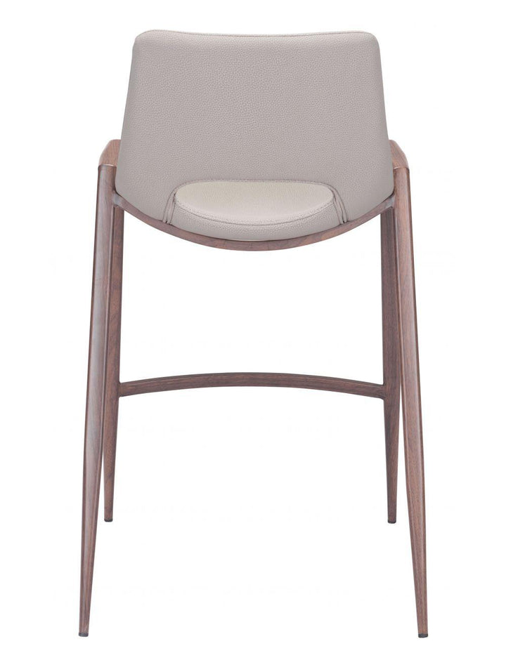 SwayLiving Desi Counter Chair (Set of 2) Beige & Walnut BAR STOOLS + COUNTER STOOLS
