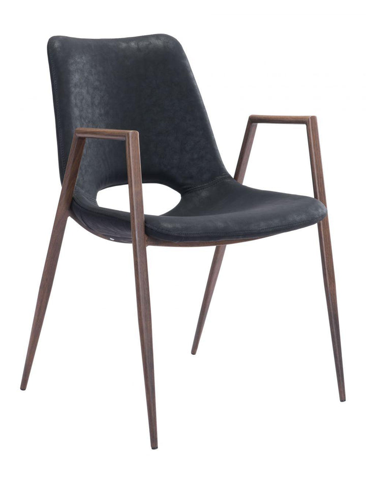 SwayLiving Desi Dining Chair (Set of 2) Black & Walnut DINING CHAIRS