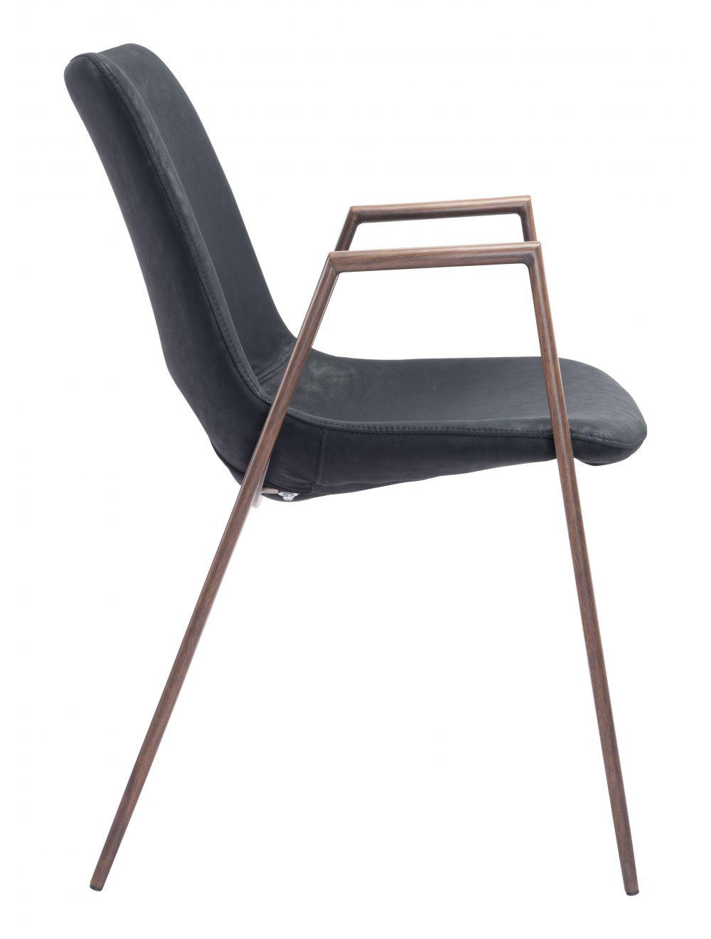 SwayLiving Desi Dining Chair (Set of 2) Black & Walnut DINING CHAIRS