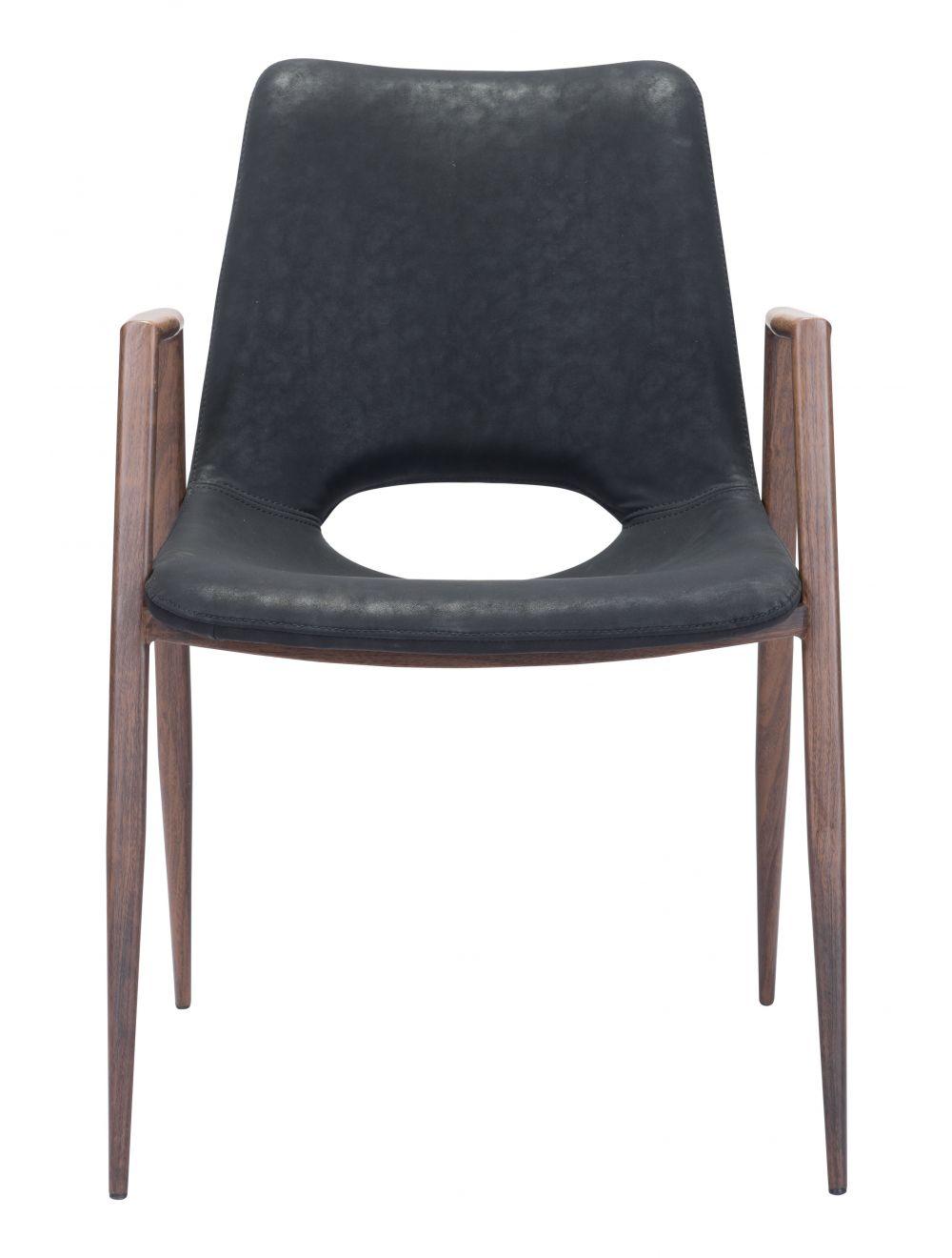 SwayLiving Desi Dining Chair (Set of 2) Black & Walnut DINING CHAIRS