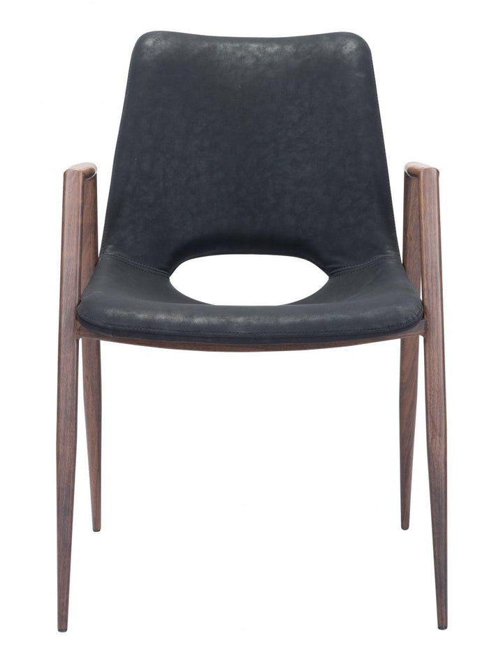 SwayLiving Desi Dining Chair (Set of 2) Black & Walnut DINING CHAIRS