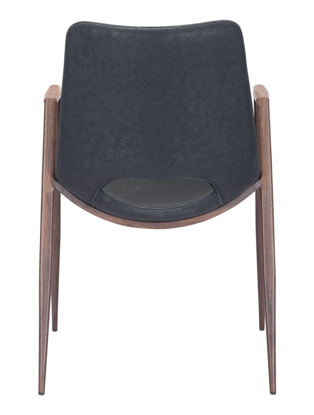 SwayLiving Desi Dining Chair (Set of 2) Black & Walnut DINING CHAIRS