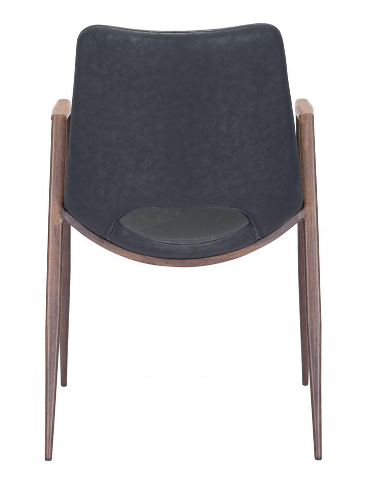 SwayLiving Desi Dining Chair (Set of 2) Black & Walnut DINING CHAIRS