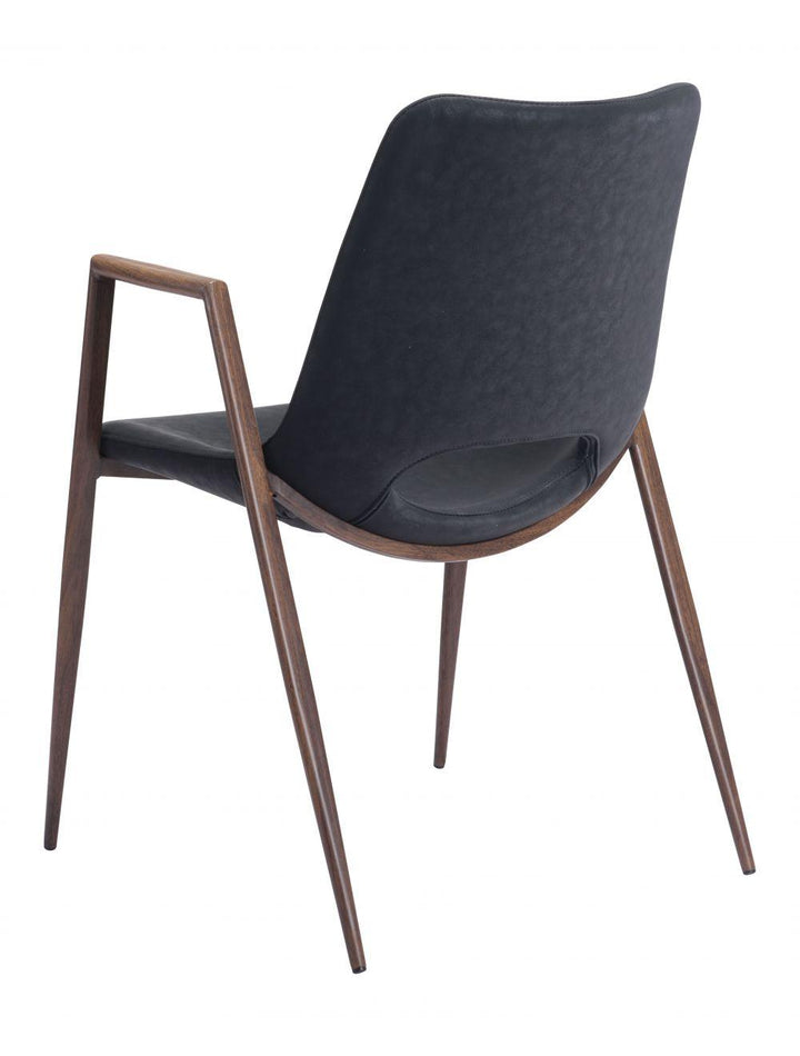 SwayLiving Desi Dining Chair (Set of 2) Black & Walnut DINING CHAIRS