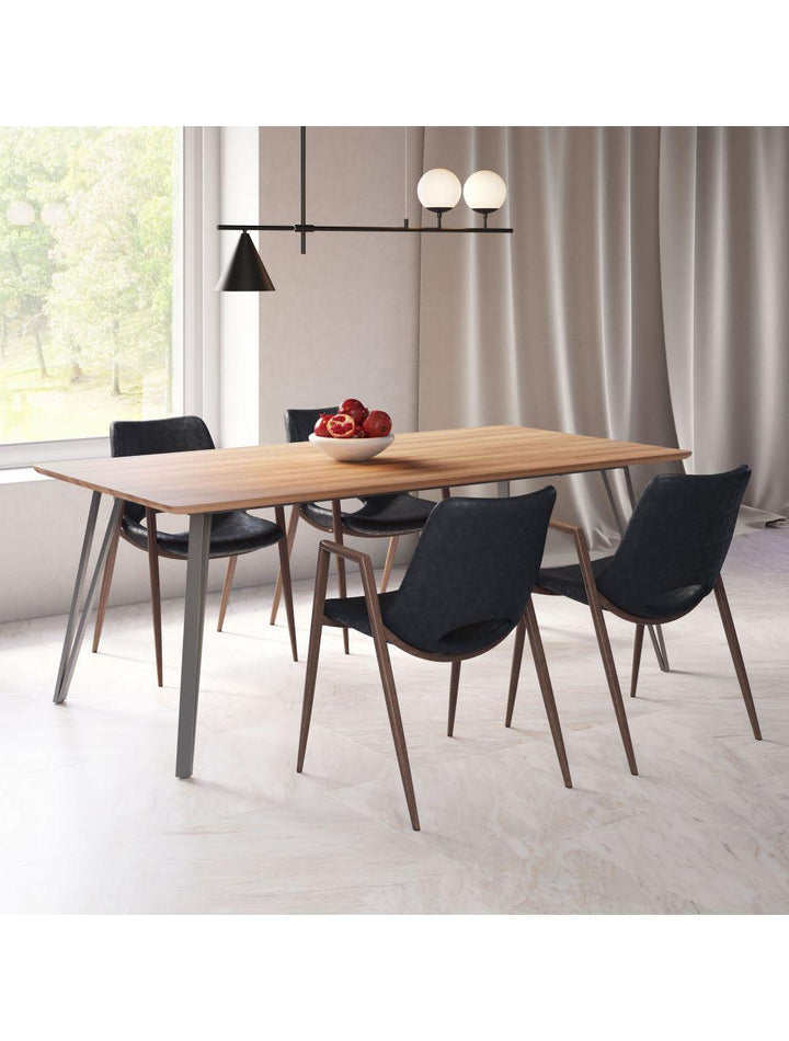 SwayLiving Desi Dining Chair (Set of 2) Black & Walnut DINING CHAIRS