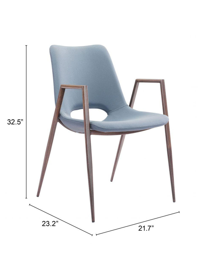 SwayLiving Desi Dining Chair (Set of 2) Gray & Walnut DINING CHAIRS
