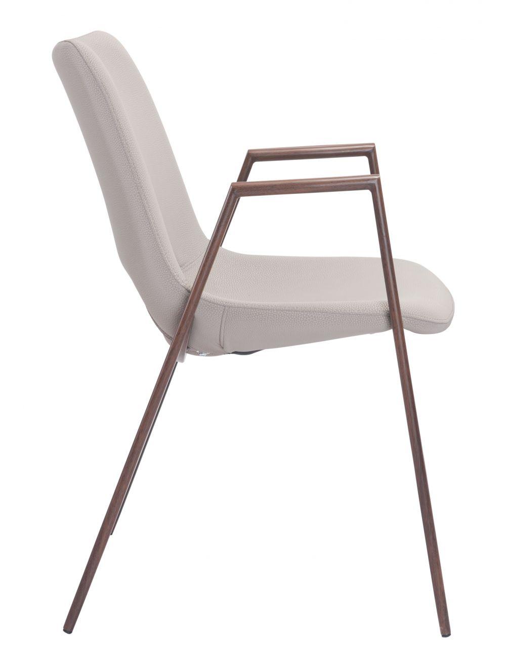SwayLiving Desi Dining Chair (Set of 2) Beige & Walnut DINING CHAIRS