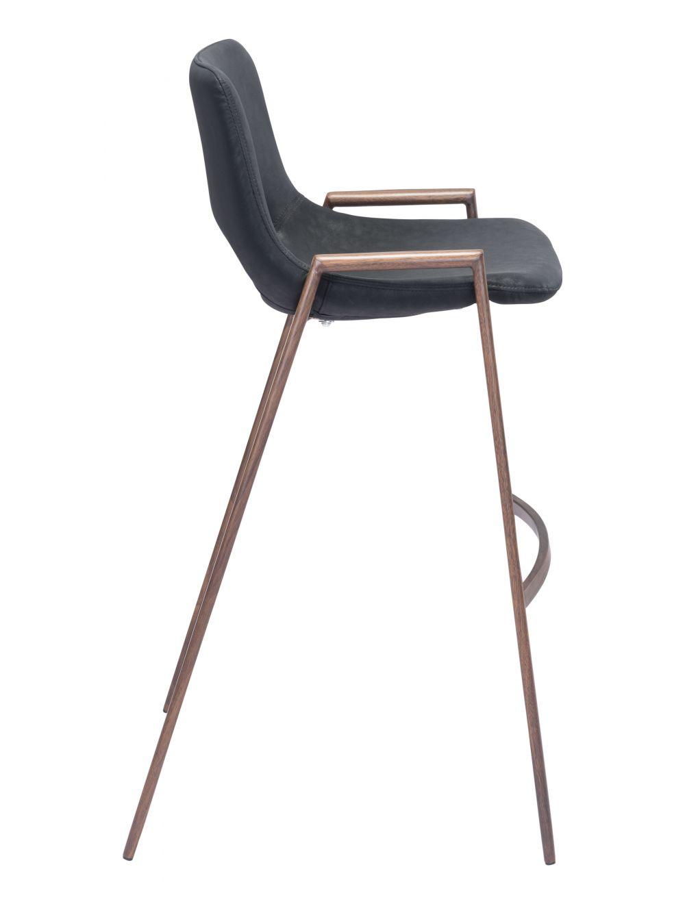 SwayLiving Desi Bar Chair (Set of 2) Black & Walnut BAR STOOLS + COUNTER STOOLS